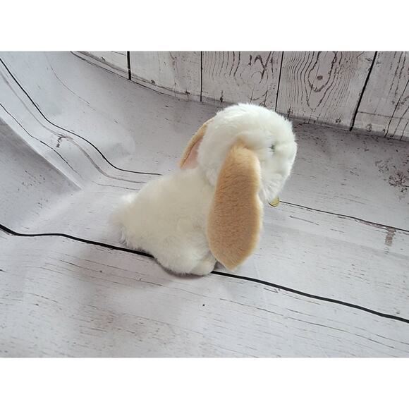 Miyoni by Aurora Rabbit Bunny White Tan ears 6” Plush Stuffed Animal Soft Easter - Picture 9 of 9